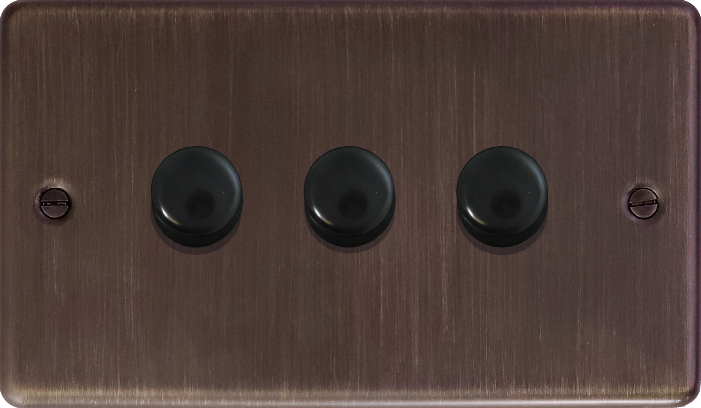 Contour Antique Copper 3 Gang 120W LED Dimmer