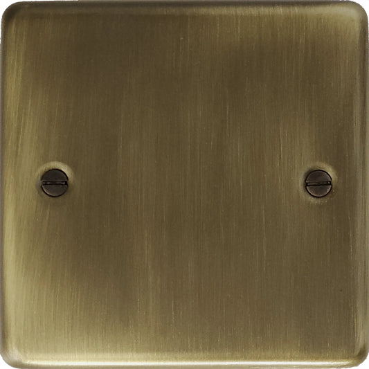 Contour Antique Brass 1 Gang Blank