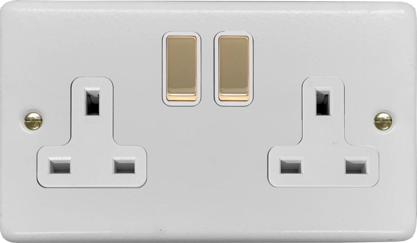 Contour  Flat White 2 Gang Socket