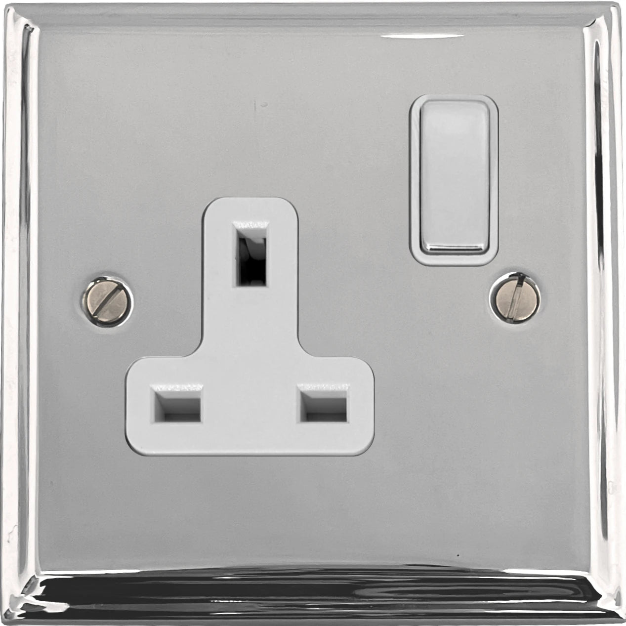 Deco Polished Chrome 1 Gang Socket