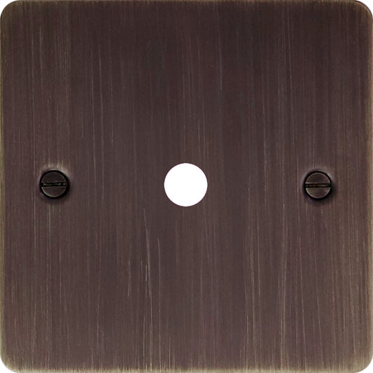 Flat Antique Copper 1 Gang Grid Toggle Plate (Plate Only)