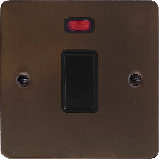 Flat Medium Bronze 20A Dp Switch + Neon