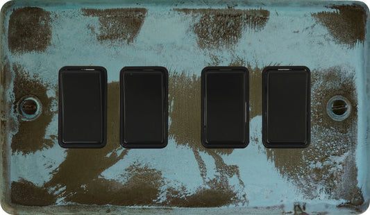 Contour Verdigris 4 Gang Switch