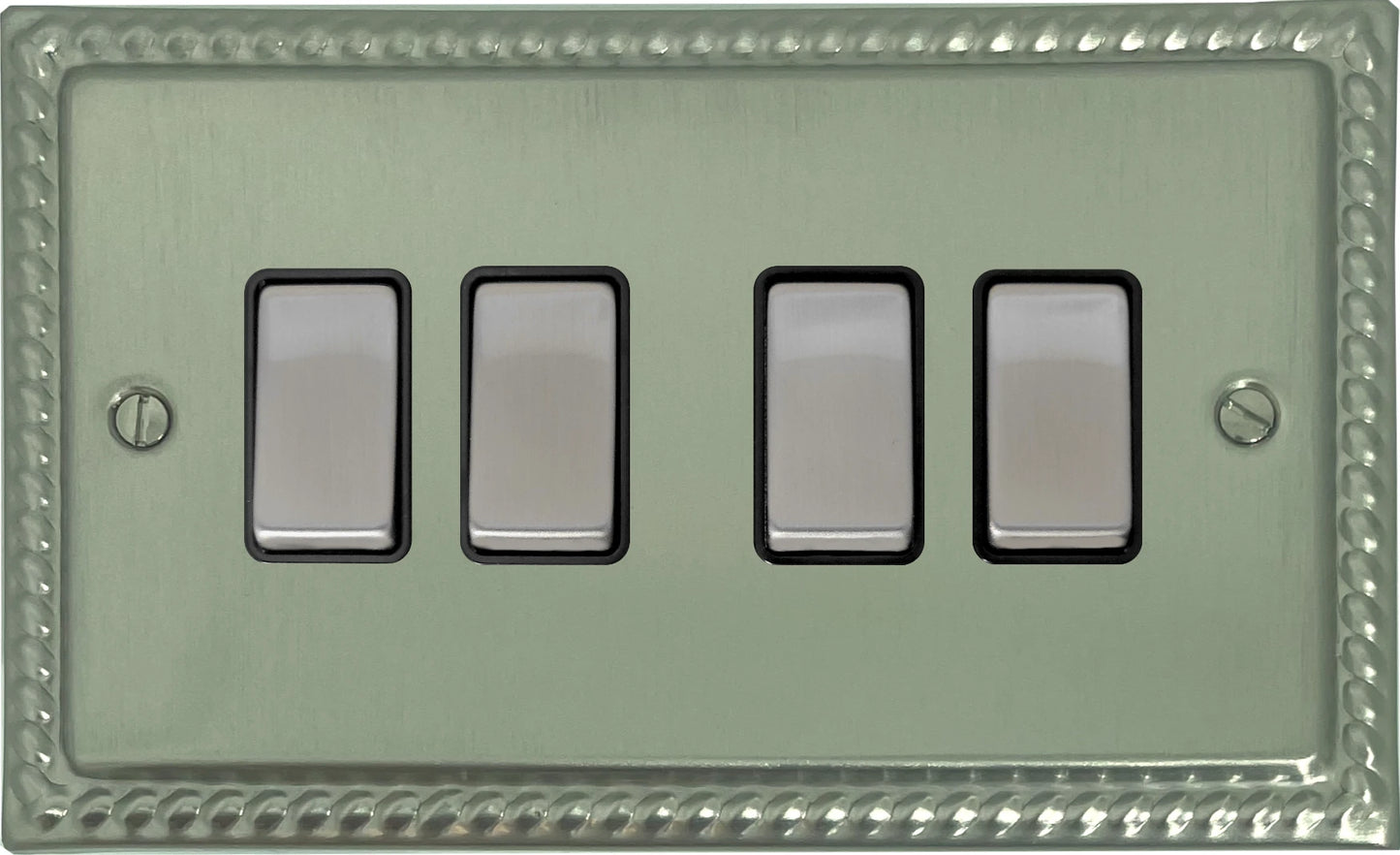 Monarch Satin Nickel 4 Gang Switch