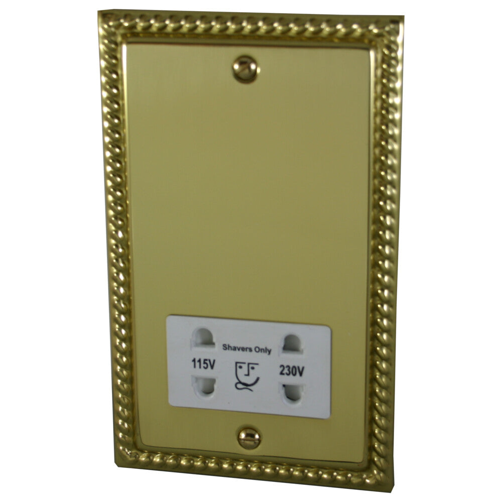 Georgian Polished Brass Shaver Socket