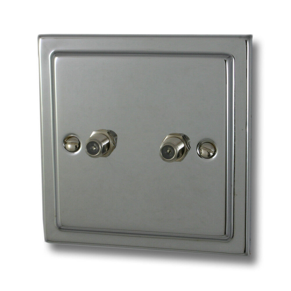 Victorian Polished Chrome 2 Gang Sat