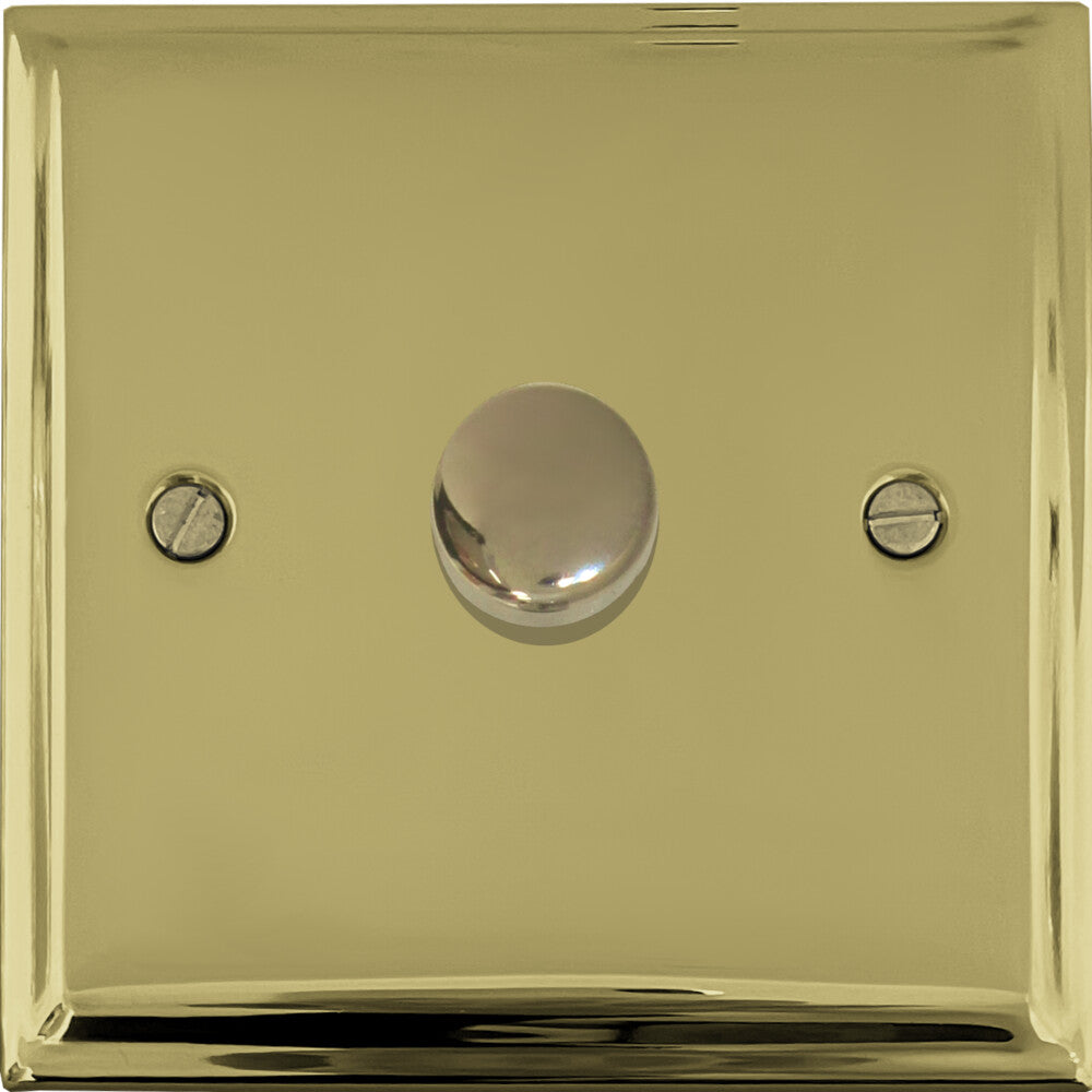 Deco Polished Brass 1 Gang 120W LED Dimmer