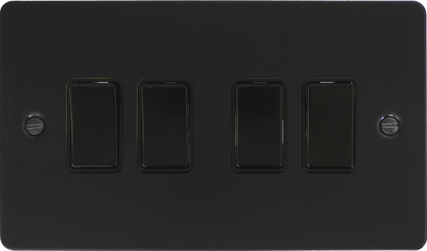 Flat Black 4 Gang Switch