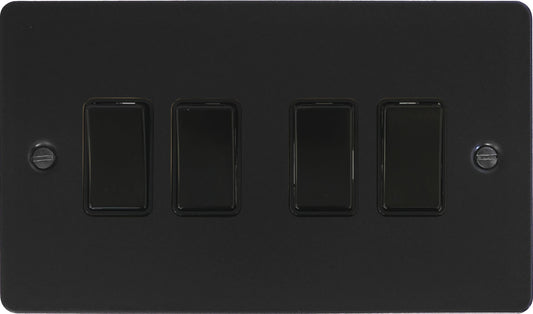 Flat Black 4 Gang Switch