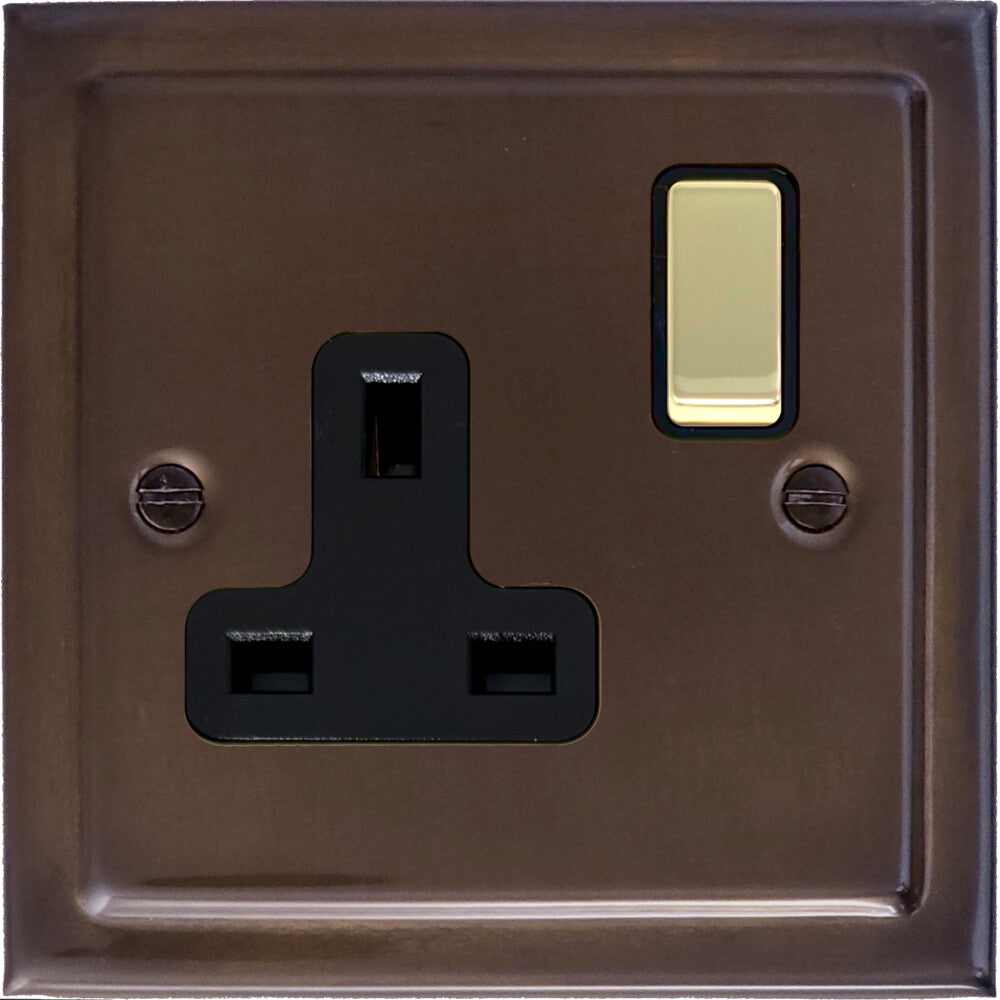 Victorian Medium Bronze 1 Gang Socket