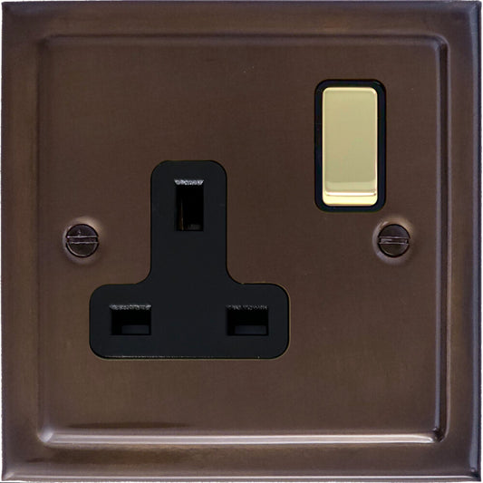 Victorian Medium Bronze 1 Gang Socket