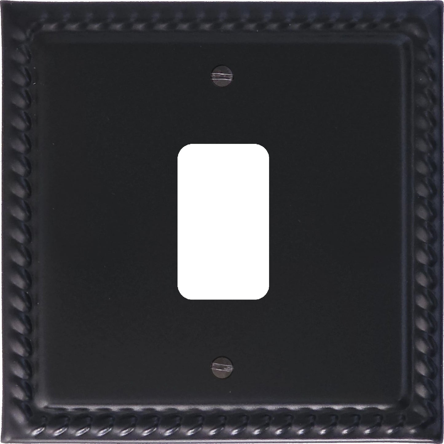 Georgian Flat Black 1 Gang 2 Way Grid Plate