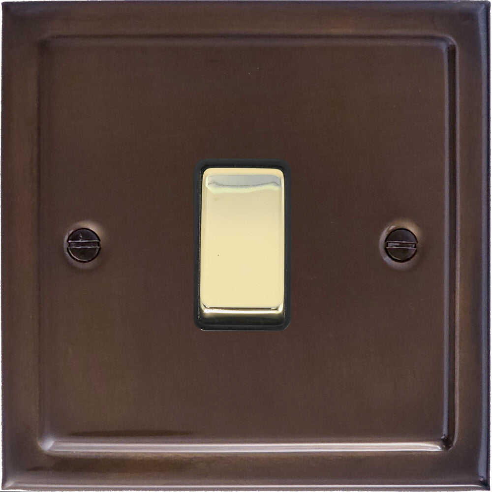 Victorian Medium Bronze 1 Gang Switch