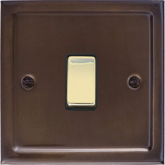 Victorian Medium Bronze 1 Gang Switch