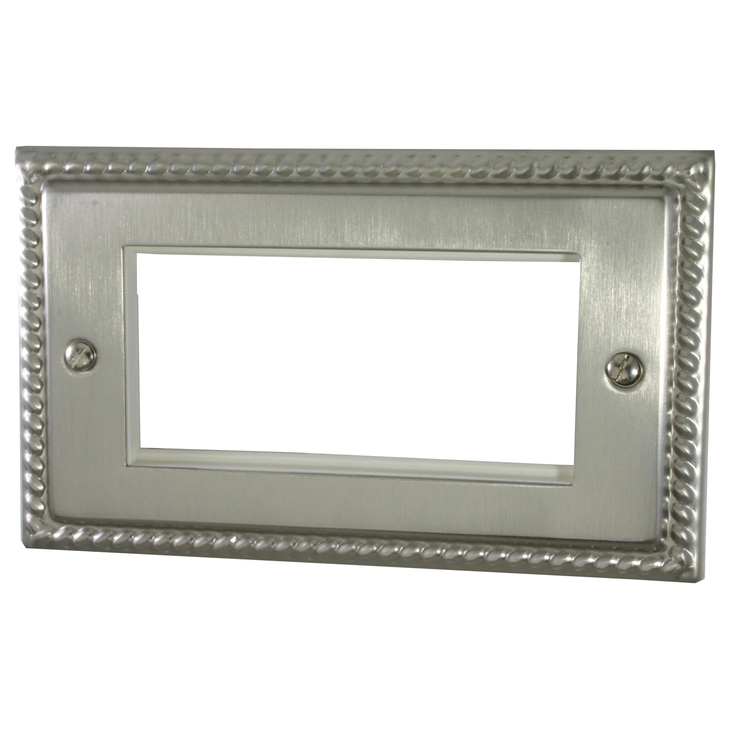 Georgian Satin Nickel 4 Gang Module Plate