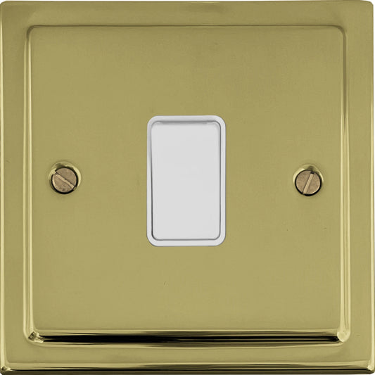Victorian Unlacquered Brass Intermediate Switch - Victorian Cast range electrical switch