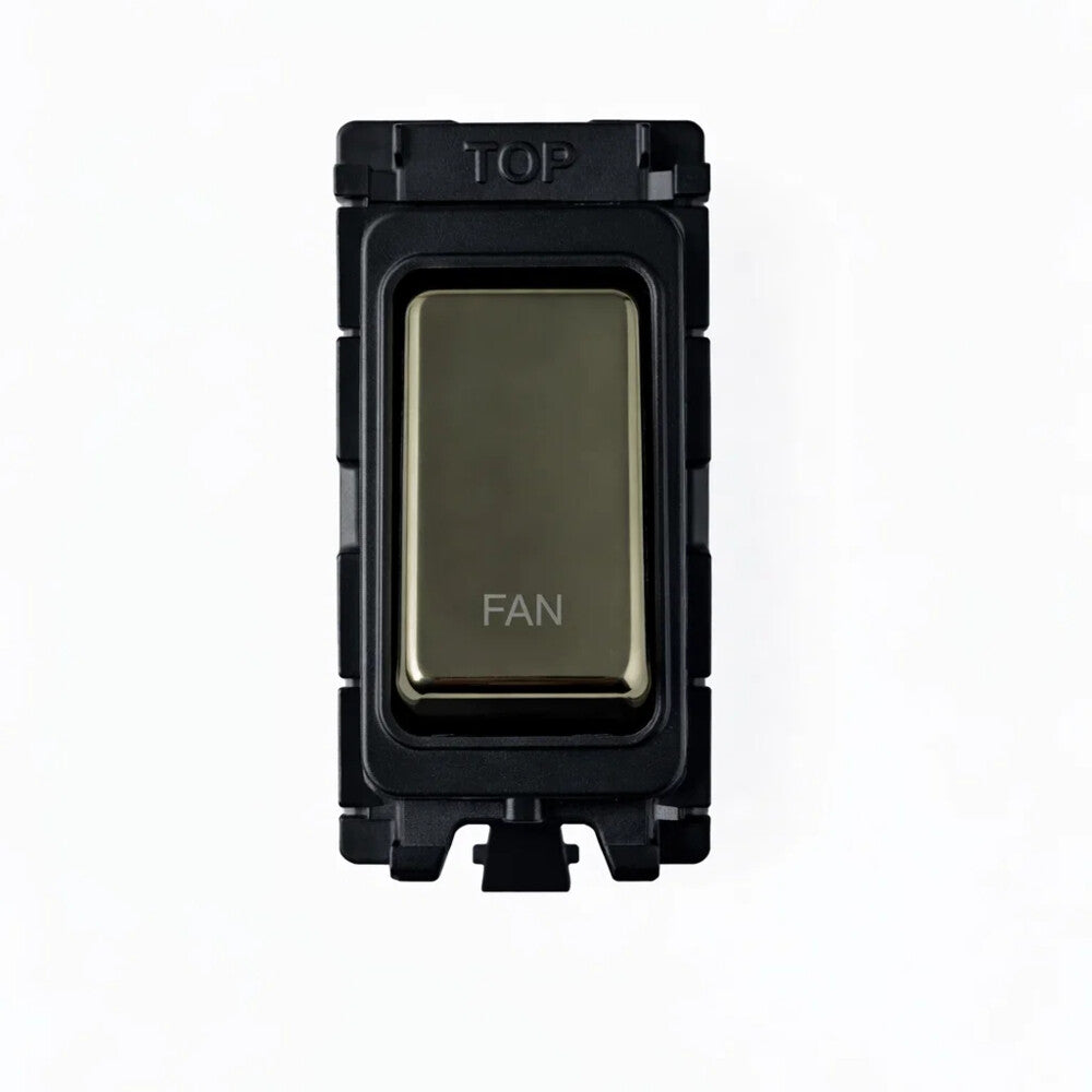20A DP Switch - Engraved - Fan - Black Nickel Switch