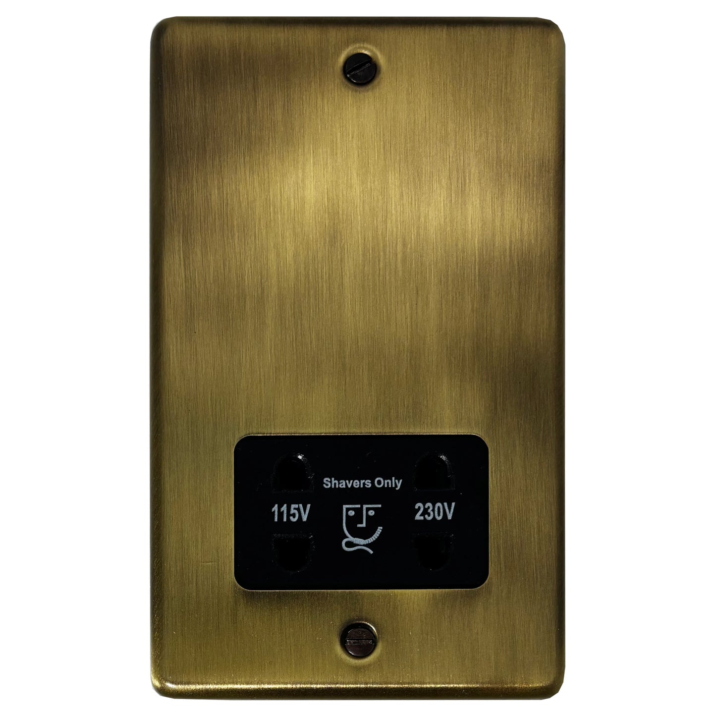 Contour Light Antique Brass Shaver Socket