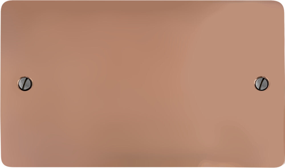 Flat Bright Copper 2 Gang Blank