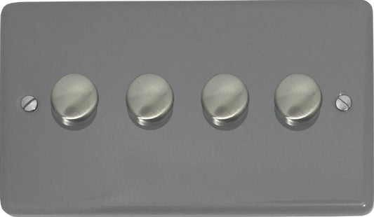 Contour Light Grey 4 Gang LED Dimmer