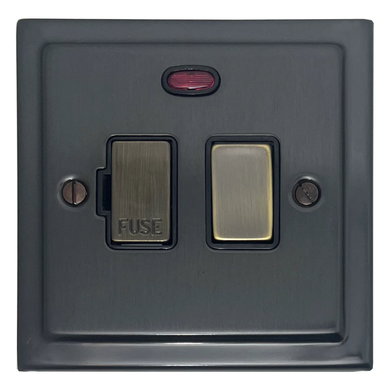 Victorian Black Bronze Switch Fuse Spur with Neon