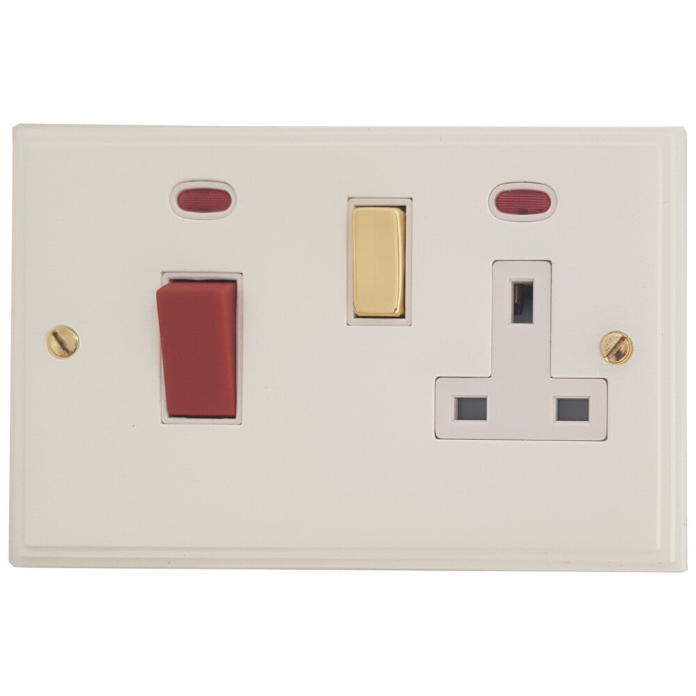 Victorian Flat White Cooker Socket