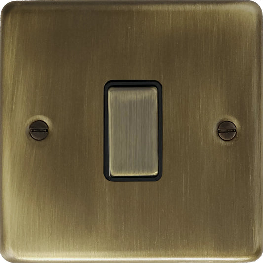 Contour  Antique Brass 1 Gang Switch (Brass Switch)