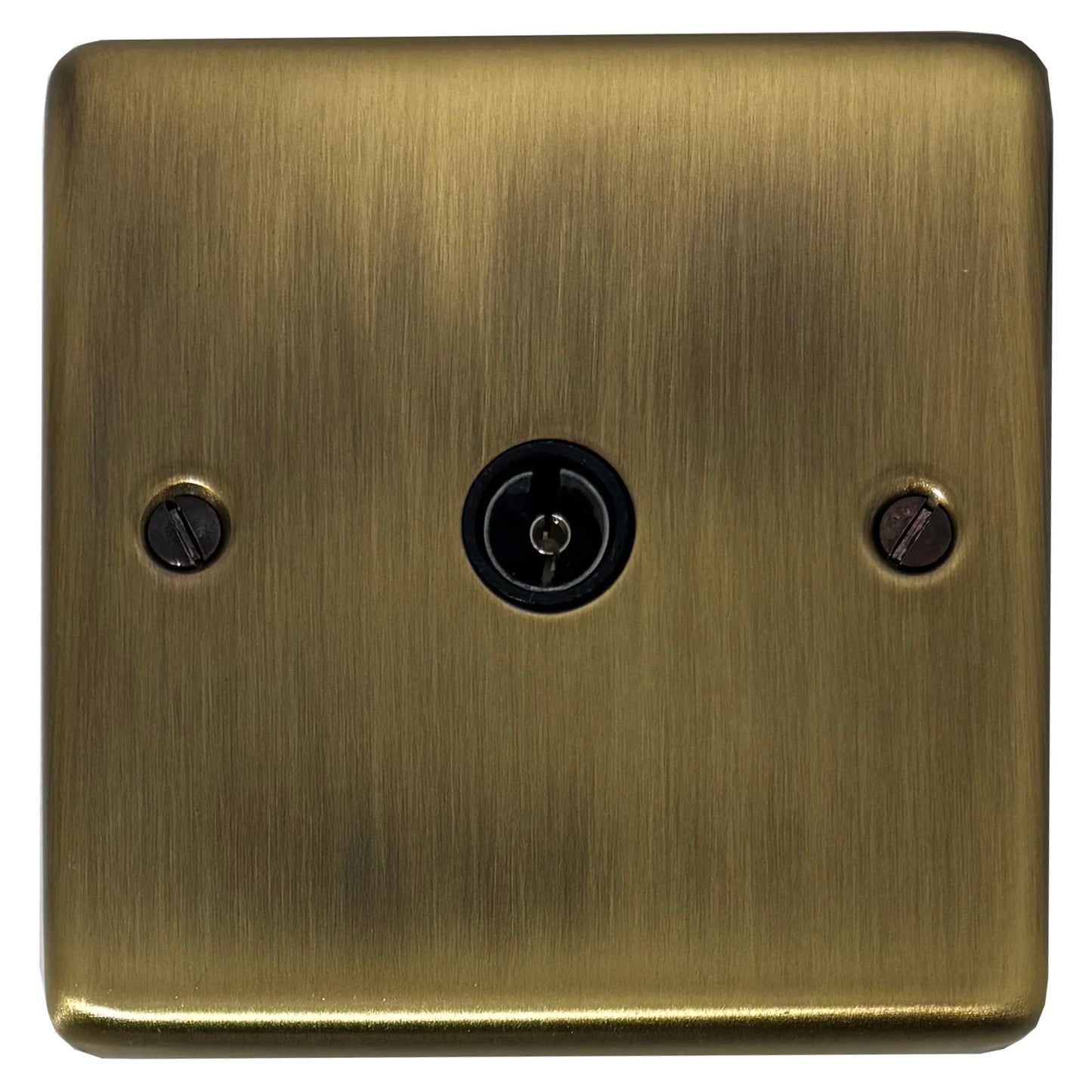 Contour Light Antique Brass 1 Gang Coax Socket