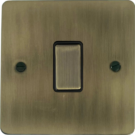 Flat Light Antique Brass 1 Gang 2 Way Switch