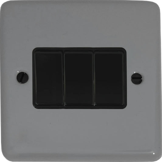 Contour Light Grey 3 Gang 2 Way Switch