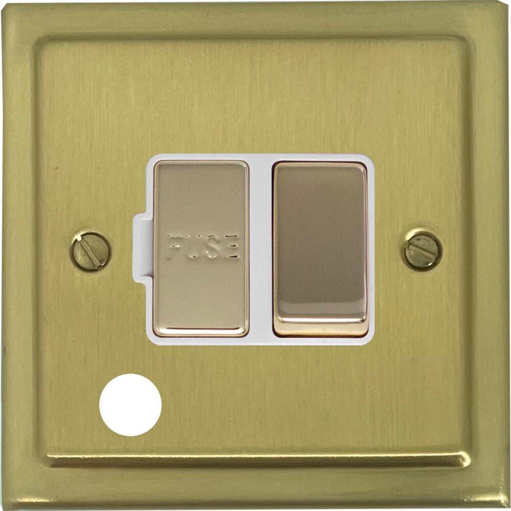 Victorian Satin Brass Switch Fused Spur & F/Out