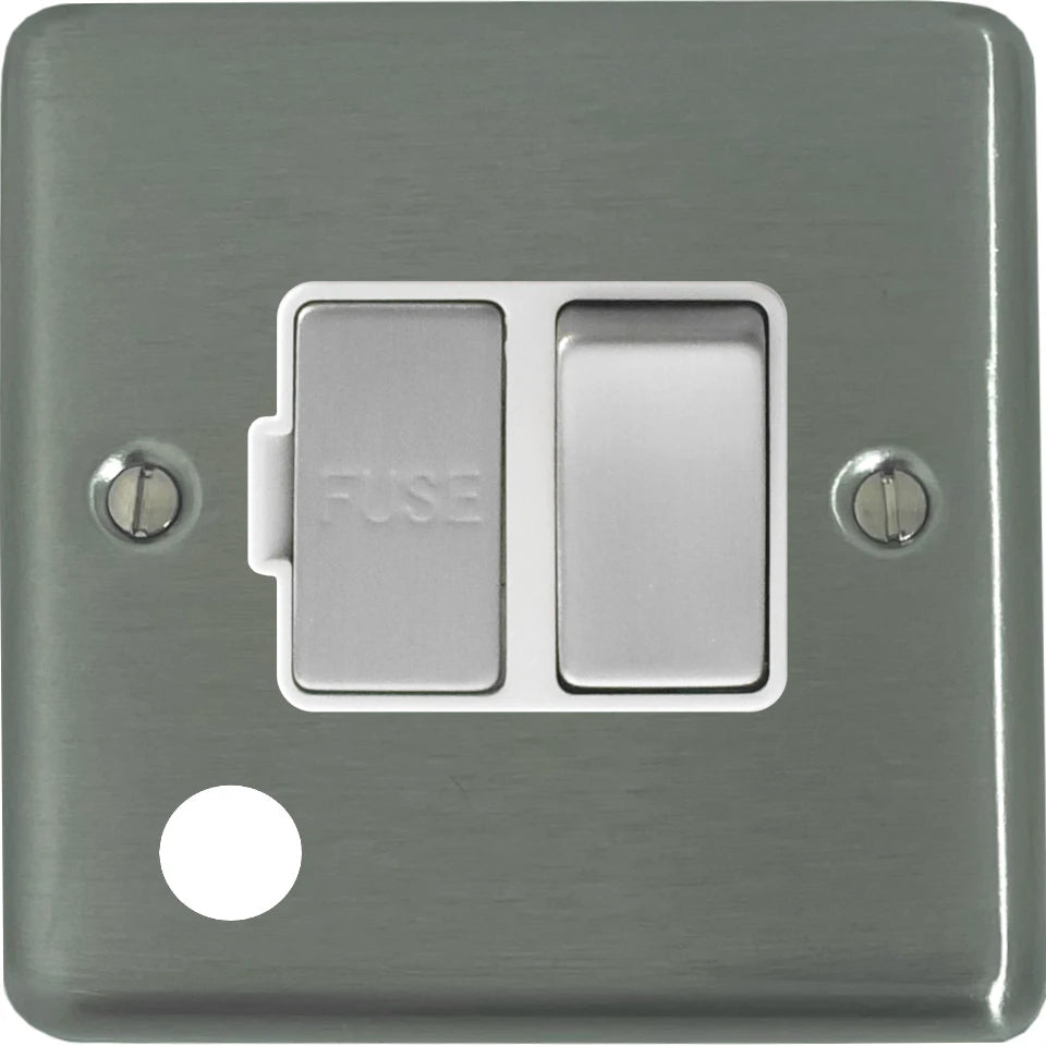 Contour Brushed Steel Swt. Fused Spur & F/Out