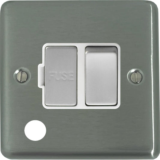 Contour Brushed Steel Swt. Fused Spur & F/Out