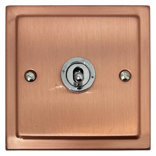 Victorian Rose Gold 1 Gang Grid Toggle Plate (Plate Only)