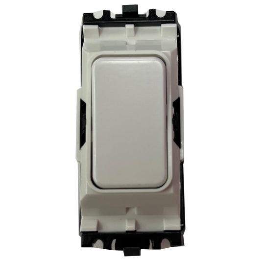 1 Gang 2 Way Grid Switch Module-White Switch/White Trim