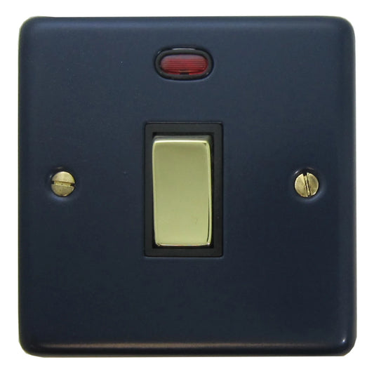 Contour Blue 20A Dp Switch + Neon