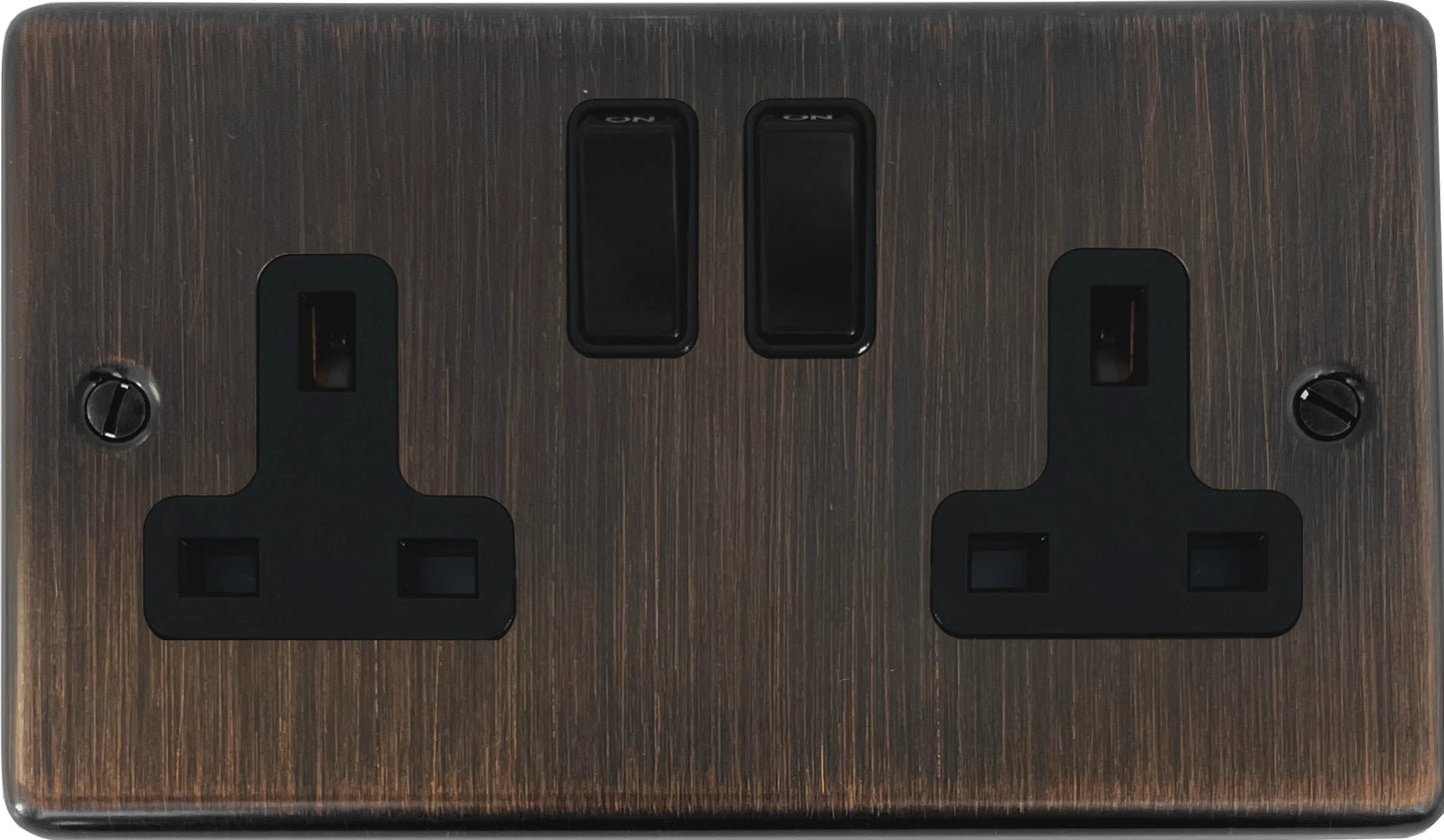 Contour  Antique Copper  2 Gang Socket