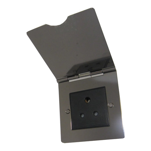 1 Gang 5 Amp Black Nickel Floor Socket