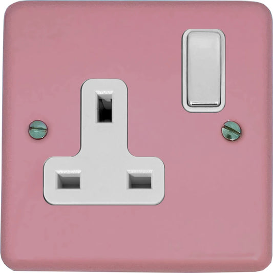 Contour Pink 1 Gang Switched Socket