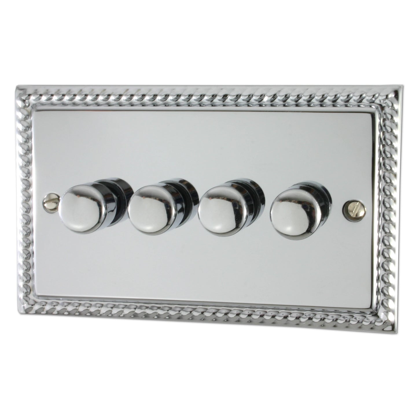 Monarch Polished Chrome 4 Gang 120W LED Dimmer
