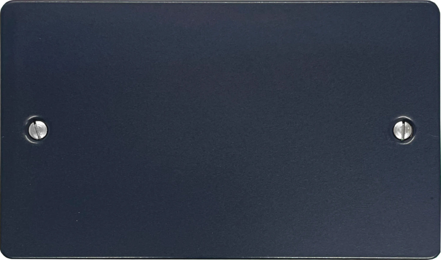 Flat Blue 2 Gang Blank