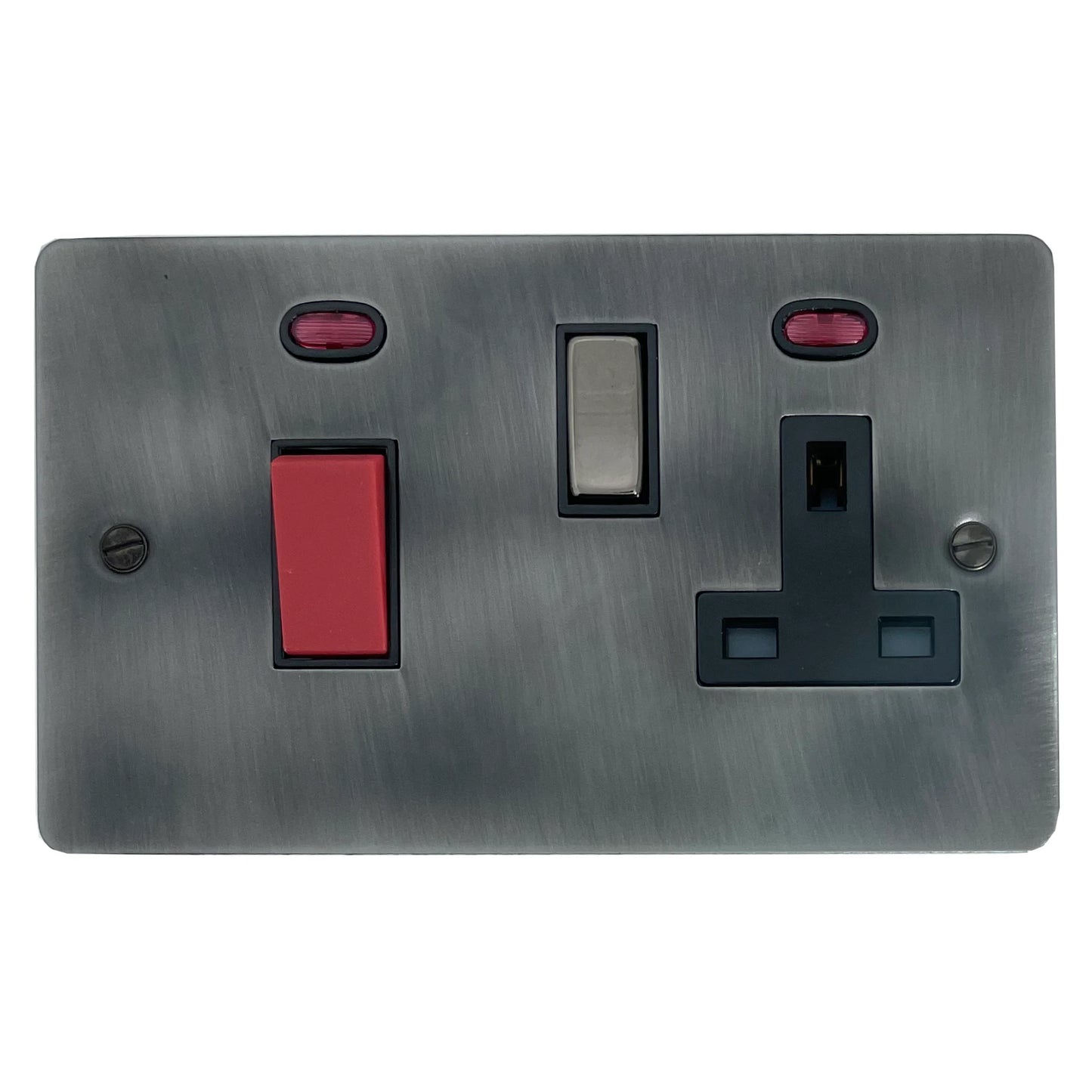Flat Slate Effect 45 Amp Switch & 13 A Socket