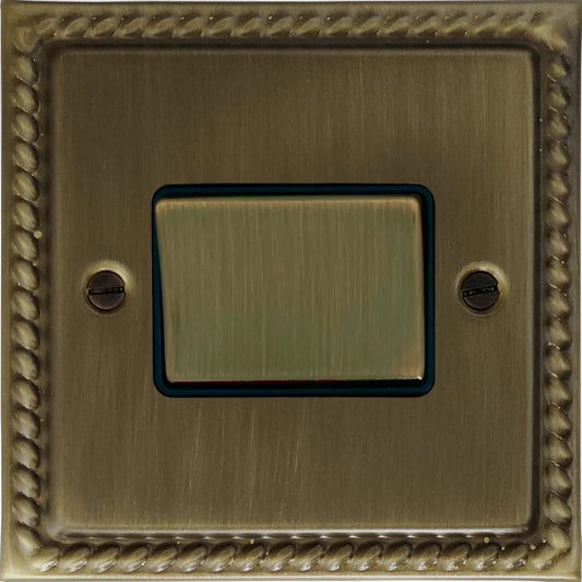 Georgian Antique Brass Fan Isolator (Brass Switch)