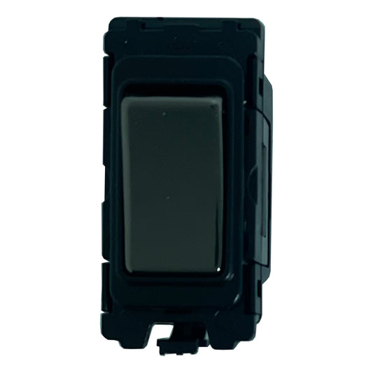 20A DP Grid Switch - Black and Black Nickel Switch