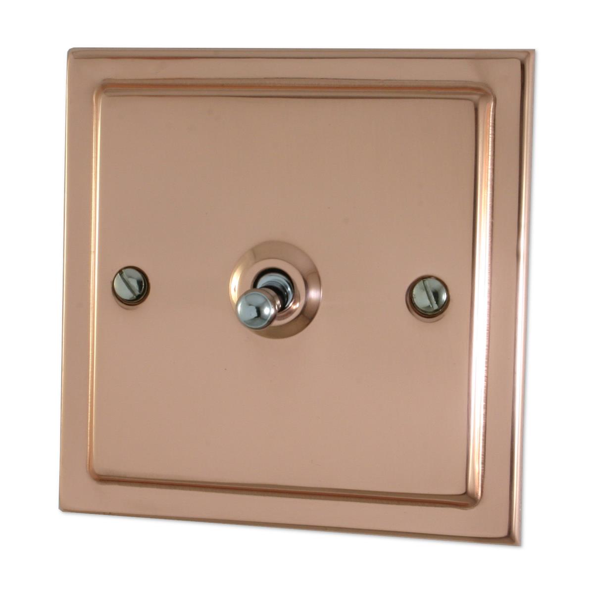 Trimline Polished Copper 1 Gang Toggle