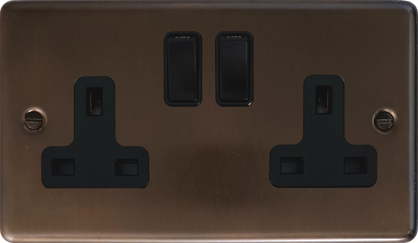 Contour  Medium Bronze  2 Gang Socket