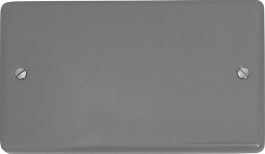 Contour Light Grey 2 Gang Blank