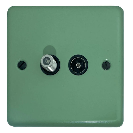 Classic Sage Green TV and Satelite Point (Black Insert)