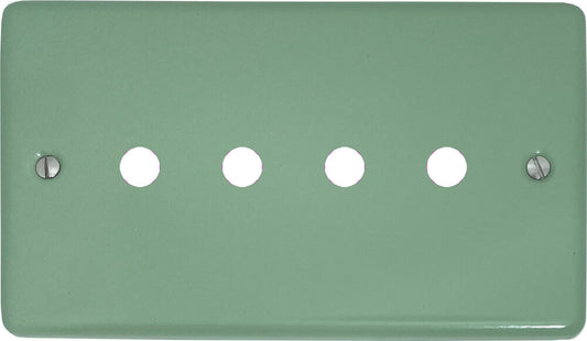 Classic Sage Green 4 Gang Grid Toggle Plate