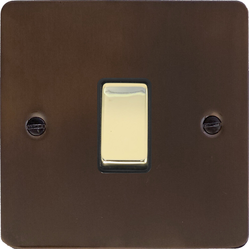 Flat Medium Bronze 1 Gang 2 Way Switch